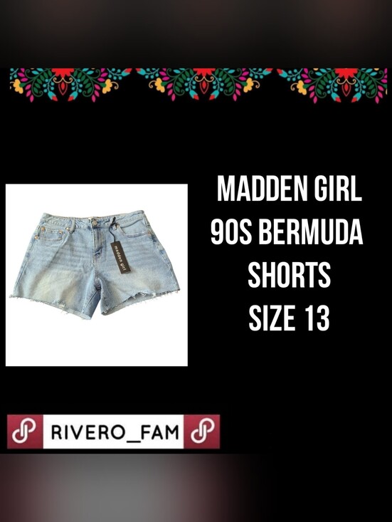 Madden Girl Pants - MADDEN GIRL | 90s BERMUDA SHORTS | SIZE 13